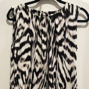Calvin Klein Zebra Print Sleeveless Top